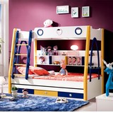 儿童子母双 三层床带抽屉环保宜家节省空间1米2床上下床时尚卡通