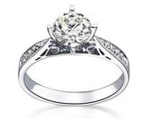 【福大生】永恒誓言55分SI I-J 白金天然钻石戒指|结婚、订婚礼物