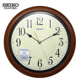 正品SEIKO日本精工石英钟 12英寸夜光挂钟创意客厅卧室超静音壁钟