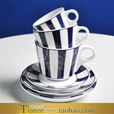 拿铁/卡布奇诺咖啡杯 简约创意套装 陶瓷意式浓缩杯单品欧式杯碟