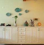 地中海风格 陶瓷壁饰 鱼形挂盘 餐盘 独特创意墙面装饰品 挂件