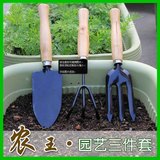 园艺工具三件套 园林用品 小铲子 锹子 耙子实用套装 免运费包邮