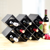 涵养饰家 包邮宜家皮革红酒架创意葡萄酒架 酒柜摆件欧式酒格子