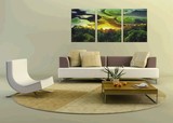黄昏森林美丽山水画客厅装饰画沙发后墙壁画现代装饰画