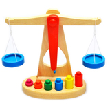 木制天枰称重玩具 幼儿童木质益智力宝宝动手平衡游戏1-2-3岁包邮