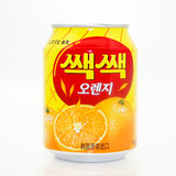 韩国进口果汁饮料 乐天lotte粒粒橙汁果肉汁238ml 天然果汁