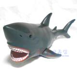 特大软体 仿真搪胶动物海洋玩具 大鲨鱼 海豚动物模型长53厘米