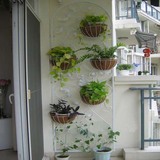 欧式铁艺阳台壁挂式多层花架子田园植物架室内悬挂绿萝花盆架特价