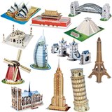 乐立方3D立体拼图名建筑模型迷你版儿童手工玩具纸膜泰坦尼克号