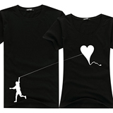 风筝 中国风创意情侣装夏装 原创设计圆领短袖T恤 男女款情侣t恤
