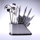 正品BASS佰仕不锈钢刀具套装厨房用品10件套创意菜刀厨具组合