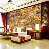 3d大型壁画电视背景墙纸装修现代中式古典壁纸客厅清明上河图古代