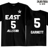 全明星东部凯尔特人NBAT恤 5号加内特短袖 篮球运动男士短袖T恤夏