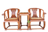 红木住宅家具刺猬紫檀瘿木皇宫椅三件套中式圈椅花梨木仿古太师椅