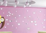 卧室专属爱情主题镜面装饰墙贴 亚克力水晶镜子贴纸爱心自由组合