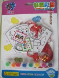 精品儿童扇形透光画沙画套装水彩涂色填色画4以上岁可玩玩具批发