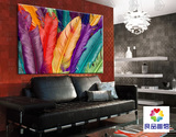 羽毛现代简约无框装饰画沙发背景墙客厅卧室挂画壁画走廊单幅二联