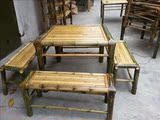 厂家直销原生态竹家具原竹餐桌竹桌板凳