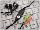 包邮 2米长线入耳式电脑耳麦 低音 笔记本台式机语音耳机带麦克风