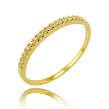 爱之打造 正品纯14K金排钻戒指正品 韩国镶嵌戒指环 143106