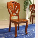 地中海家具 餐椅深色餐椅 实木休闲椅 美式乡村风格