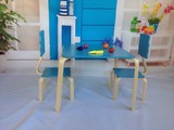 外贸儿童学习桌幼儿园书桌实木书桌学生桌写字桌儿童餐桌木质桌椅