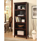 美式家具实木书柜书架置物架简易宜家单个书柜自由组合五层收纳柜
