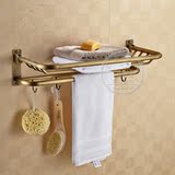 仿古欧式置物架卫生间毛巾架浴巾架全铜套装浴室 五金挂件加厚