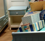 韩式首选 天蓝色唯美环保实木正品凯蒂丝儿童家具K91床头柜
