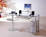 电脑桌台式简约 转角电脑桌 电脑桌台式桌家用 钢化玻璃 写字桌