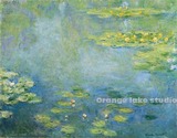 莫奈 睡莲 1906年 布画芯 绿 风景油画名画 美国芝加哥艺术学院藏