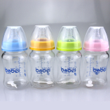 邦贝小象 儿童新生儿玻璃奶瓶宽口径晶钻婴儿防胀气正品150ml
