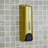 高档金色单头皂液器洗手液器 浴室手动皂液盒洗手液瓶 壁挂给皂机
