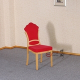 高档酒店会所椅子 金属仿木制实木椅 特色餐厅个性椅子 铝合金椅