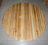 (包邮）折叠桌 木头圆台面实木 酒店餐桌 对折桌面 杉木园 圆桌面