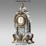 高档DCN83-1153美式田园青花陶瓷配全铜装饰时钟