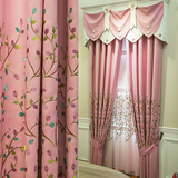 欧式窗帘 豪华定制棉麻窗帘成品遮光布料清新客厅卧室落地儿童窗