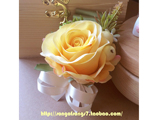 雅歌 韩式 美丽仿真 黄色 玫瑰 新娘/伴娘 婚礼 贵宾 胸花