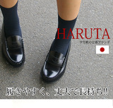 HARUTA3048 304日本代购牛皮乐福鞋制服鞋英伦日式小皮鞋单鞋修脚