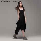 sdeer圣迪奥专柜正品女装夏装宽松式两件套背心连衣裙S13281265