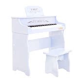 优必胜儿童37键数码电钢琴台式实木制 木质儿童电子钢琴宝宝电子