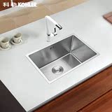 科勒水槽大单槽 SUS304不锈钢精工加厚水槽 厨房洗碗盆洗菜盆套餐