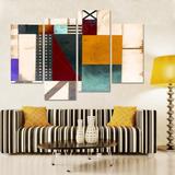 新款热卖北欧风格装饰画抽象几何客厅沙发背景墙画卧室书房组合