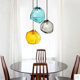 简约现代创意水晶玻璃吊灯餐厅个性吧台客厅欧美风咖啡厅玻璃灯具