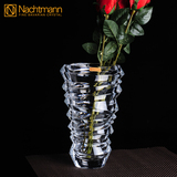 包邮德国NACHTMANN原装进口时尚透明水晶玻璃大花瓶客厅欧式摆件