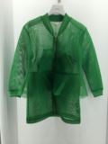 地素/dazzle 243f417 绿色。米白色网纱镂空外套