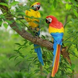 树脂工艺品鸟类动物创意花园庭院挂件户外装饰品摆件仿真金刚鹦鹉