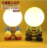 新品USB充电小夜灯变身怪杰蝙蝠侠小台灯创意卡通灯led超人感应灯