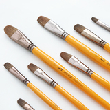 三年二班单支黄杆圆头狼毫专业美术绘画笔 水粉笔 油画笔 水彩笔