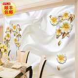电视背景墙纸壁纸大型壁画 客厅卧室温馨浪漫简约3D立体丝绸陶瓷